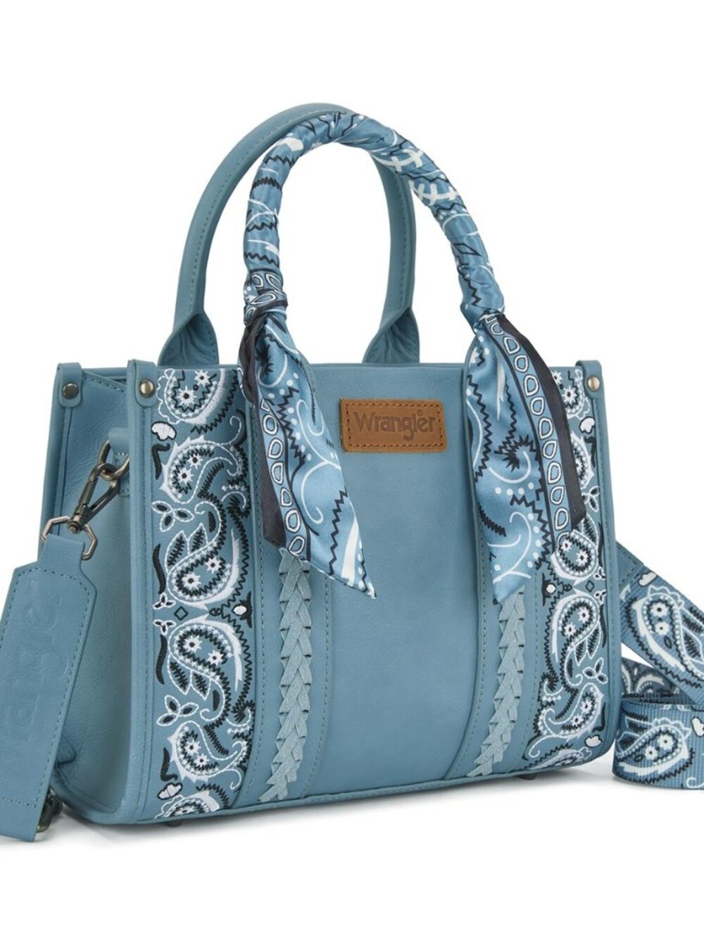 Wrangler Desert Paisley Medium Tote Bag for Women Floral Embroidered Top Handle